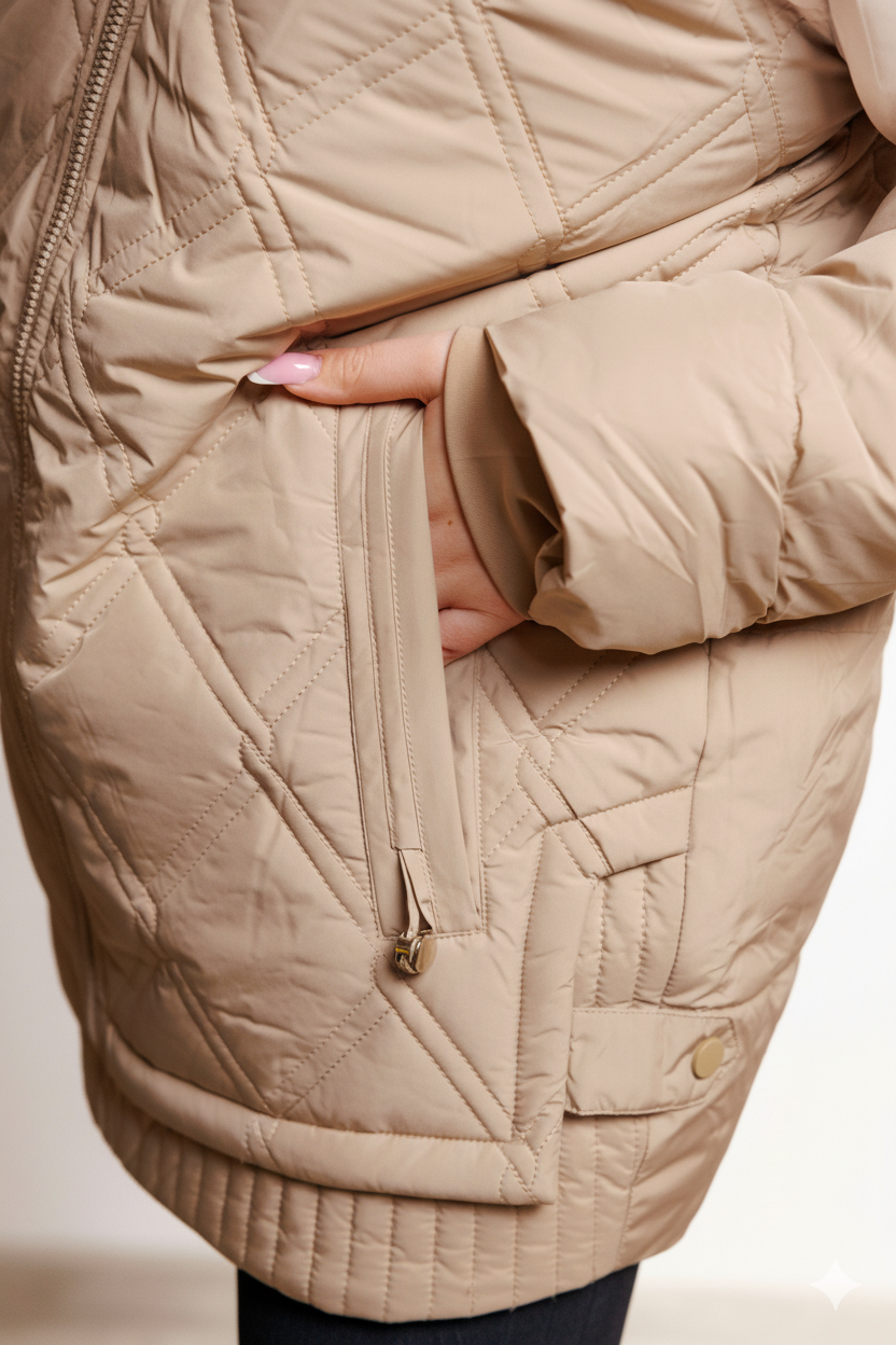 Zimowa Kurtka Plus Size – Lekka, Wodoodporna i Stylowa w Dużych Rozmiarach