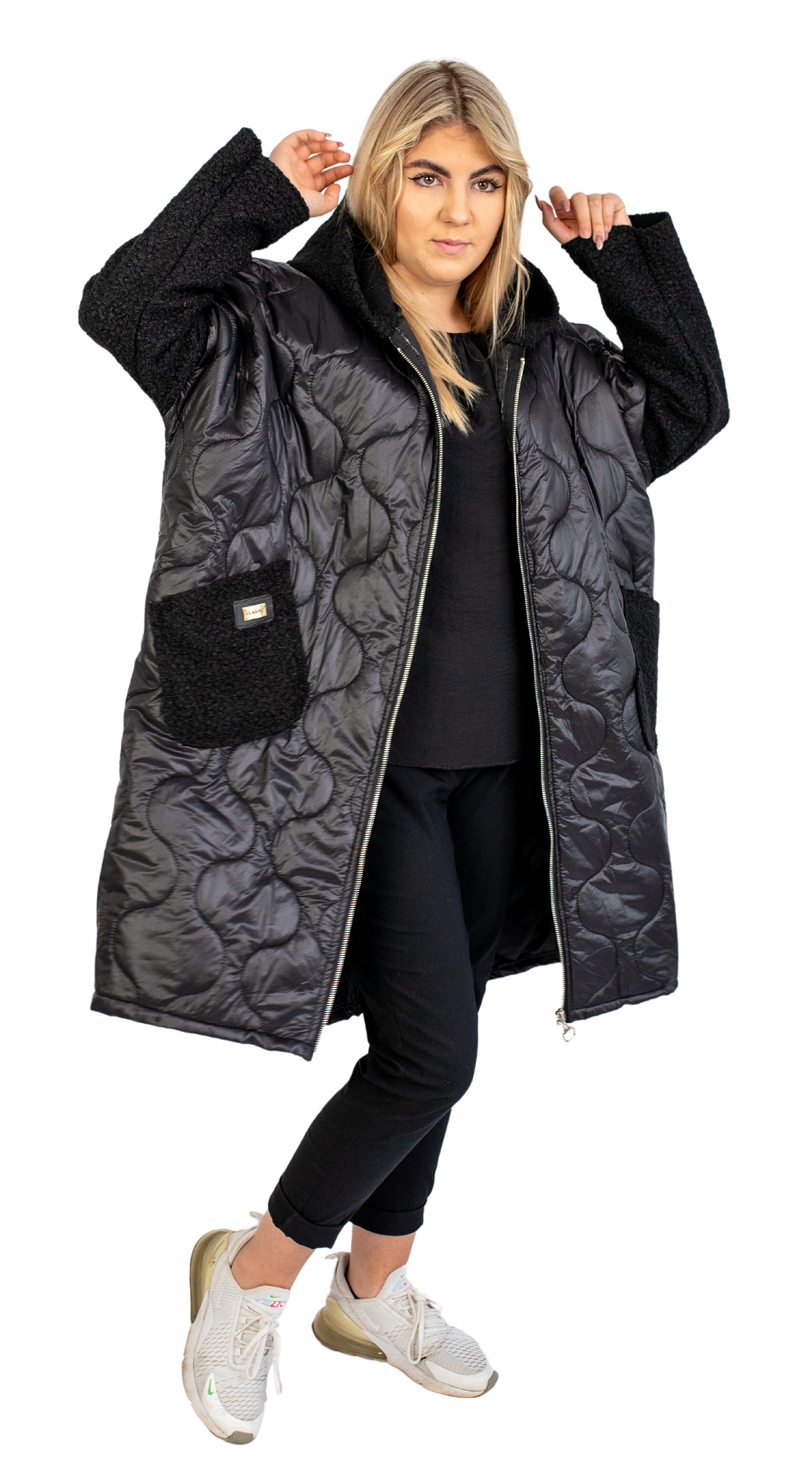 Jesienny płaszcz PLUS SIZE POLSKI PRODUKT