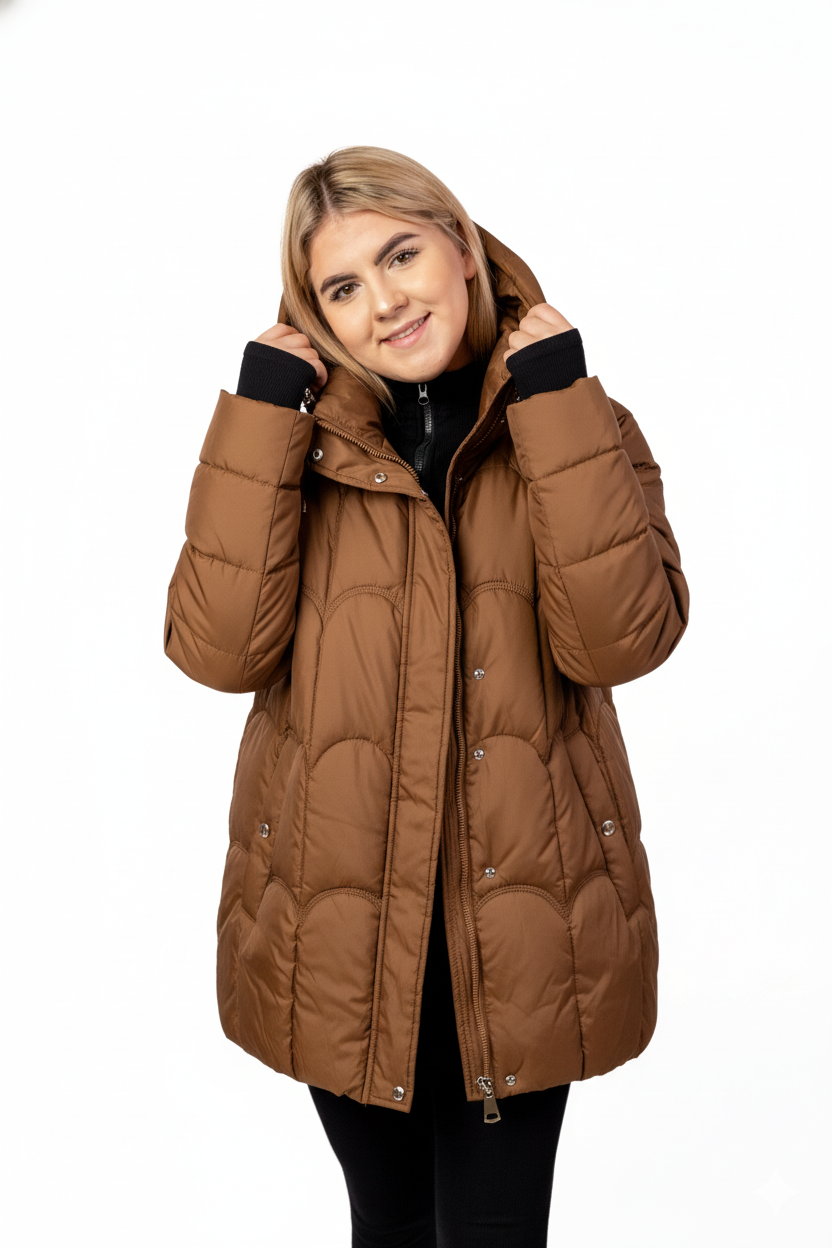 Damska Kurtka Plus Size – Lekka, Ciepła i Odporna na Deszcz