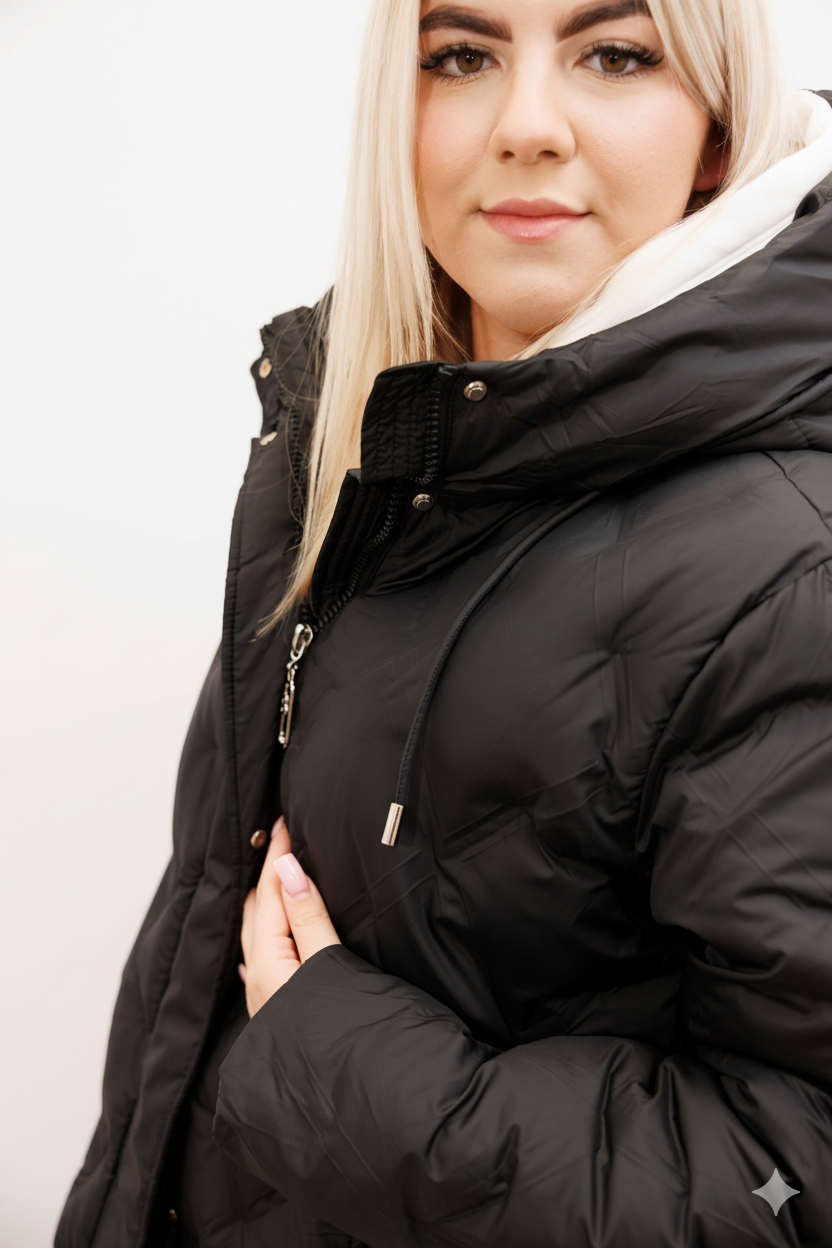 Stylowa i Funkcjonalna ZIMOWA Kurtka Damska Plus Size – Ciepło, Lekkość i Pełna Ochrona Przed Deszczem i zimnem