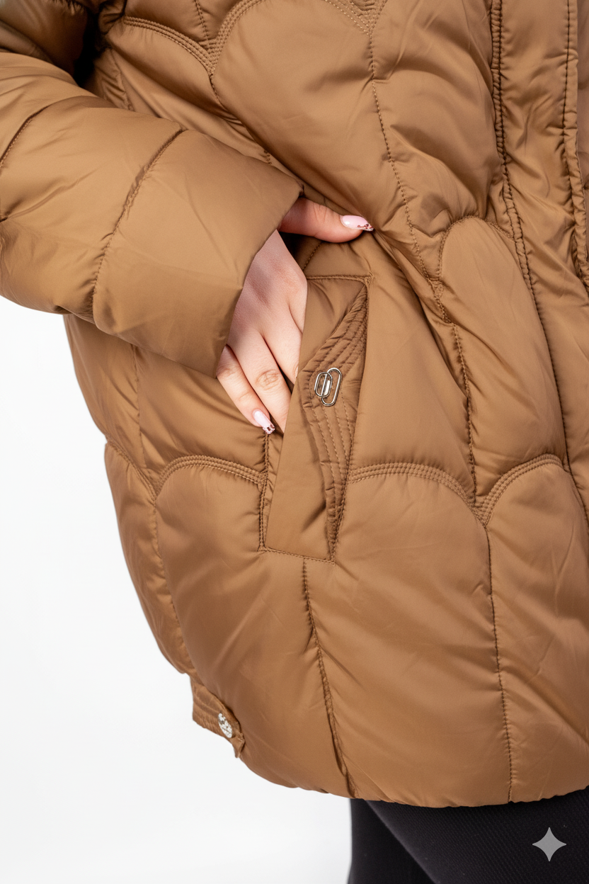 Damska Kurtka Plus Size – Lekka, Ciepła i Odporna na Deszcz