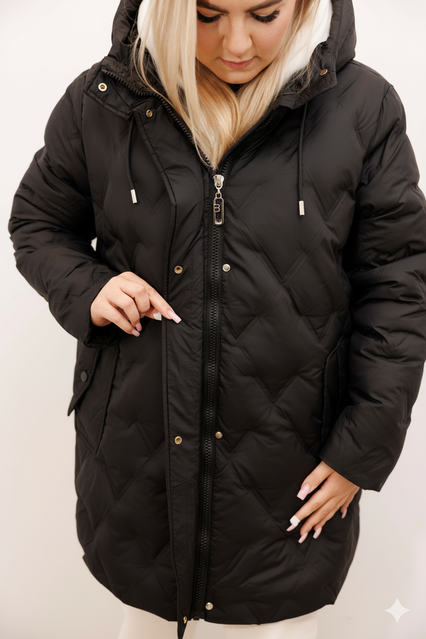 Stylowa i Funkcjonalna ZIMOWA Kurtka Damska Plus Size – Ciepło, Lekkość i Pełna Ochrona Przed Deszczem i zimnem