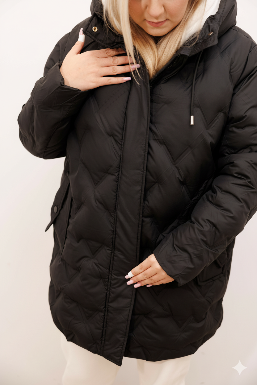 Stylowa i Funkcjonalna ZIMOWA Kurtka Damska Plus Size – Ciepło, Lekkość i Pełna Ochrona Przed Deszczem i zimnem